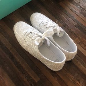 Glitter White Kate Spade Keds